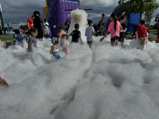 foam party with children